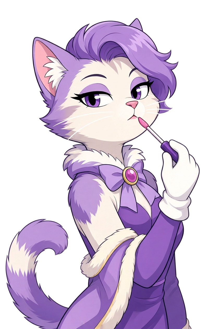 Girl Cat, the glamorous cartoon diva cat mascot of $CATA